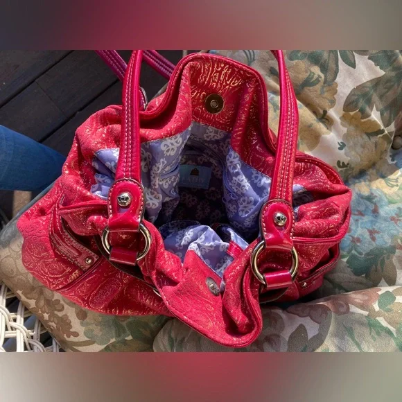 Kathy Van Zeeland shoulder bag. New w/o tags. Never used. Pink/Silver/Black/Gold - Picture 3 of 16